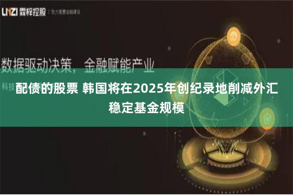 配债的股票 韩国将在2025年创纪录地削减外汇稳定基金规模